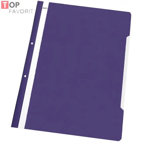 Dosar din plastic, cu sina si perforatii, mov, NOKI TOP FAVORIT
