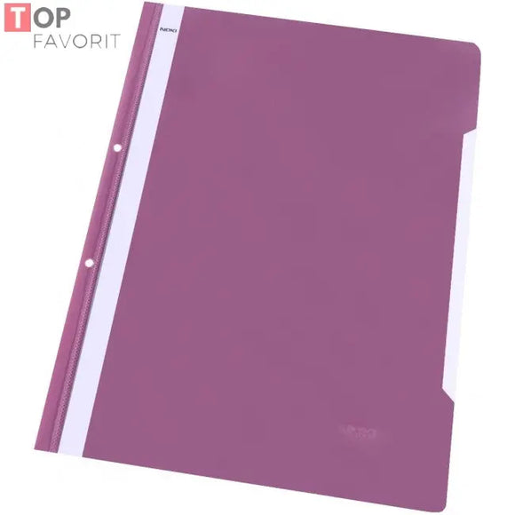 Dosar din plastic, cu sina si perforatii, mov, NOKI TOP FAVORIT