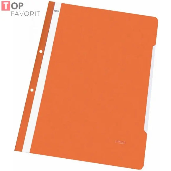 Dosar din plastic, cu sina si perforatii, portocaliu, NOKI TOP FAVORIT