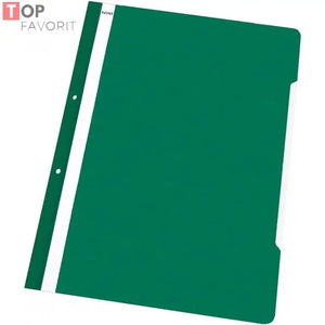 Dosar din plastic, cu sina si perforatii, verde deschis, NOKI TOP FAVORIT