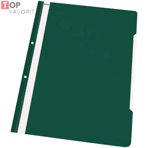 Dosar din plastic, cu sina si perforatii, verde, NOKI TOP FAVORIT