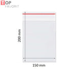 Punga cu sistem de inchidere (ziplock), 150 x 200mm, 100 buc./set TOP FAVORIT